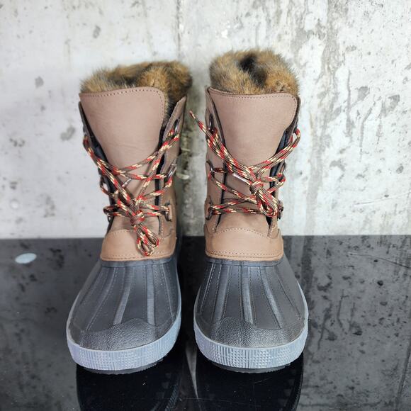 MSRP $190 Pajar Canada Cali Winter Boots Brown Black Women’s Size 10 New - Picture 3 of 5